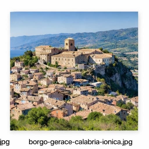 Veduta del borgo di Gerace in Calabria ionica