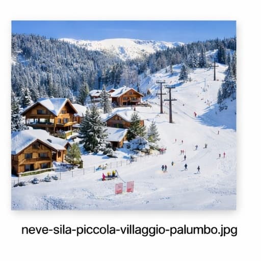 Paesaggio innevato in Sila vicino a Villaggio Palumbo